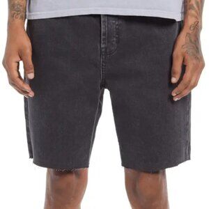 BDG Urban Outfitters DAD Slim Straight Leg Cropped Shorts Faded Black 36